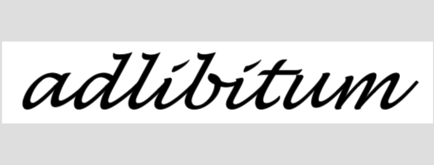 adlibitum Schriftzug