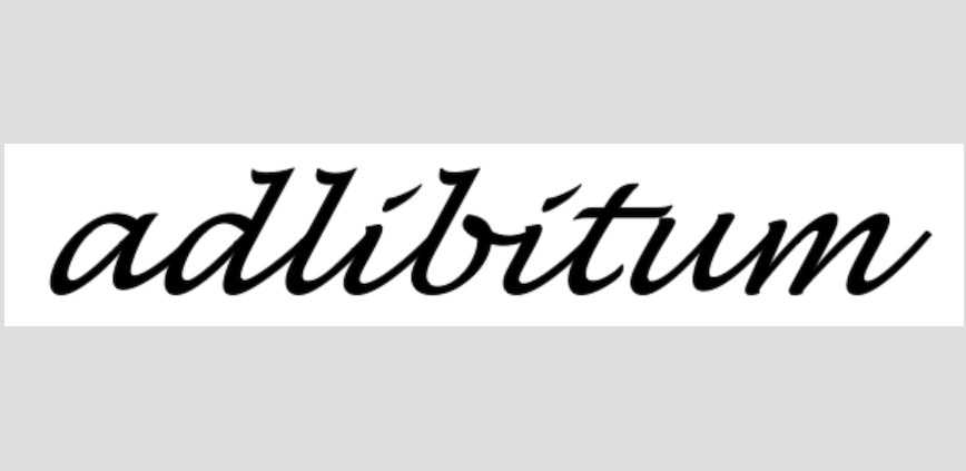 adlibitum Schriftzug