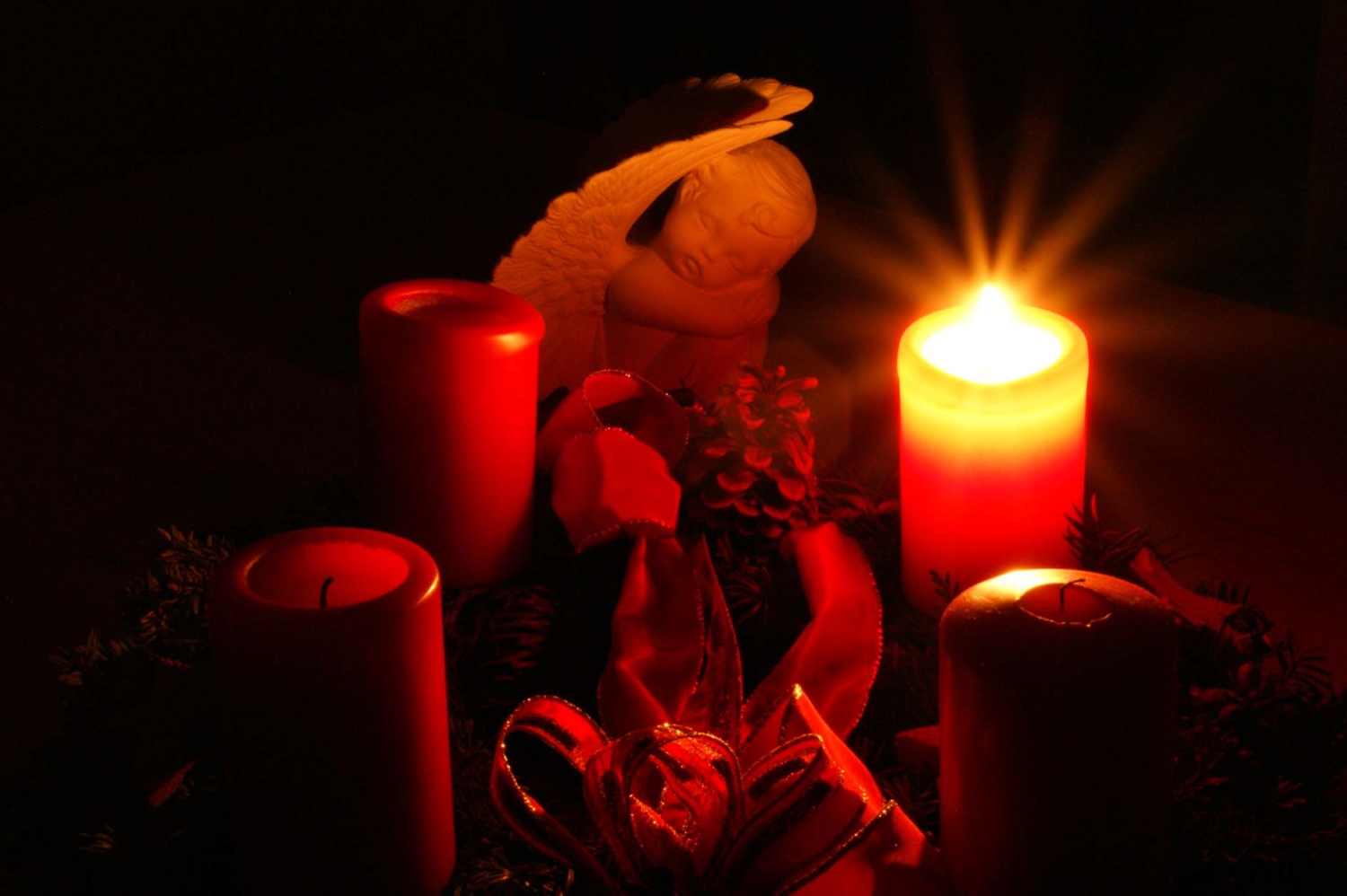 Adventskranz am 1. Advent